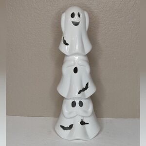 Light Up Stacked Ghosts  Hear No Evil See No Evil Speak No Evil Halloween Decor